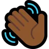 Waving Hand: Medium-Dark Skin Tone Emoji 👋🏾 image - Microsoft Windows 10 Segoe UI Emoji style