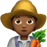 Farmer: Medium-Dark Skin Tone Emoji 🧑🏾‍🌾 image - Apple style