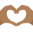 Heart Hands: Medium-Dark Skin Tone
