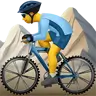 Man Mountain Biking Emoji 🚵‍♂️ image - Apple style