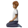 Person Kneeling: Medium Skin Tone Emoji 🧎🏽 image - Huawei Harmony OS style