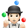 Person Juggling: Light Skin Tone Emoji 🤹🏻 image - Apple style