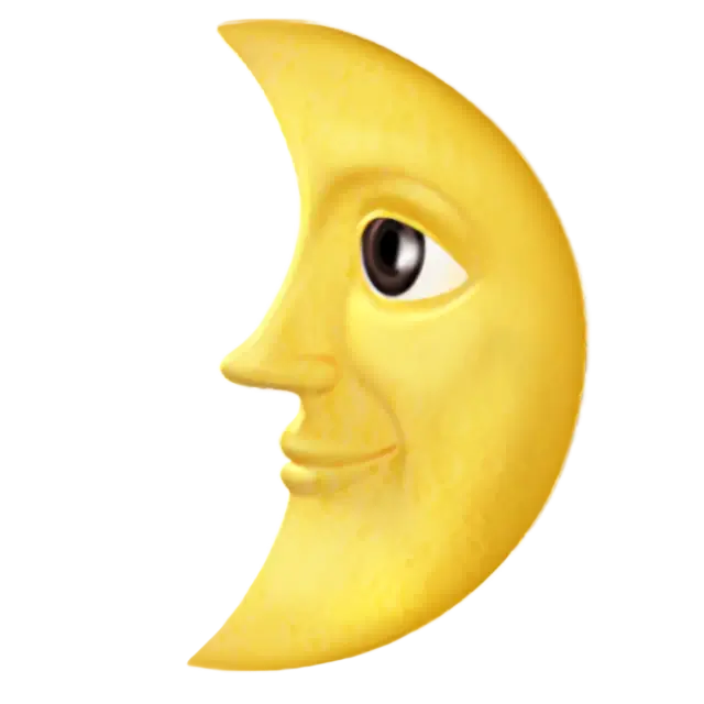 First Quarter Moon Face