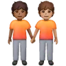 People Holding Hands: Medium-Dark Skin Tone, Medium Skin Tone Emoji 🧑🏾‍🤝‍🧑🏽 image - Samsung style