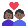 Couple With Heart: Woman, Man, Medium-Dark Skin Tone Emoji 👩🏾‍❤️‍👨🏾 image - Tossface style