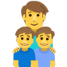 Family: Man, Boy, Boy Emoji 👨‍👦‍👦 image - Skype style