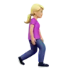 Woman Walking Facing Right: Medium-Light Skin Tone Emoji 🚶🏼‍♀️‍➡️ image - Apple style