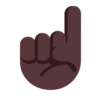 Index Pointing Up: Dark Skin Tone Emoji ☝🏿 image - Microsoft Classic 2D style