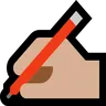 Writing Hand: Medium-Light Skin Tone Emoji ✍🏼 image - Microsoft Windows 10 Segoe UI Emoji style