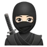 Ninja: Light Skin Tone Emoji 🥷🏻 image - Huawei Harmony OS style