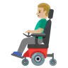 Man In Motorized Wheelchair: Medium-Light Skin Tone Emoji 👨🏼‍🦼 image - Google Noto Color style