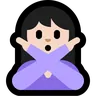 Person Gesturing No: Light Skin Tone Emoji 🙅🏻 image - Microsoft Windows 10 Segoe UI Emoji style