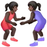 Women Wrestling: Dark Skin Tone Emoji 🤼🏿‍♀️ image - Samsung style