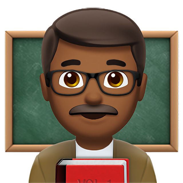 Man Teacher: Medium-Dark Skin Tone