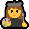 Woman Artist Emoji 👩‍🎨 image - Microsoft Windows 10 Segoe UI Emoji style