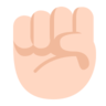 Raised Fist: Light Skin Tone Emoji ✊🏻 image - Microsoft Classic 2D style