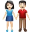 Woman And Man Holding Hands: Dark Skin Tone, Medium-Dark Skin Tone