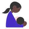 Breast-Feeding: Dark Skin Tone Emoji 🤱🏿 image - Tossface style