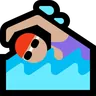 Woman Swimming: Medium-Light Skin Tone Emoji 🏊🏼‍♀️ image - Microsoft Windows 10 Segoe UI Emoji style