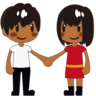 Woman And Man Holding Hands: Medium-Dark Skin Tone Emoji 👫🏾 image - Emojidex style
