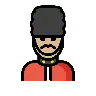 Man Guard: Medium-Light Skin Tone Emoji 💂🏼‍♂️ image - OpenMoji style