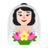 Woman With Veil: Light Skin Tone Emoji 👰🏻‍♀️ image - Microsoft Classic 2D style