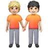 People Holding Hands: Medium-Light Skin Tone, Light Skin Tone Emoji 🧑🏼‍🤝‍🧑🏻 image - Samsung style