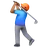Man Golfing: Medium Skin Tone