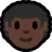 Man: Dark Skin Tone, Curly Hair