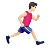 Man Running Facing Right: Light Skin Tone