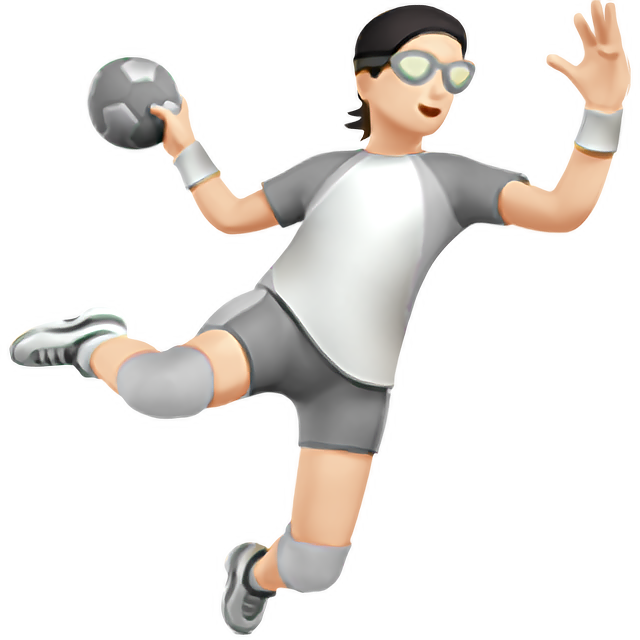 Person Playing Handball: Light Skin Tone