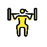 Woman Lifting Weights Emoji 🏋️‍♀️ image - OpenMoji style