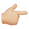 Backhand Index Pointing Right: Medium-Light Skin Tone Emoji 👉🏼 image - Huawei Harmony OS style