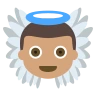 Baby Angel: Medium Skin Tone Emoji 👼🏽 image - EmojiTwo style