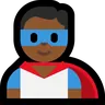 Man Superhero: Medium-Dark Skin Tone Emoji 🦸🏾‍♂️ image - Microsoft Windows 10 Segoe UI Emoji style