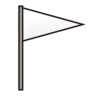 White Pennant 🏱 image - Emojidex style