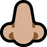 Nose: Medium-Light Skin Tone Emoji 👃🏼 image - Microsoft Windows 10 Segoe UI Emoji style