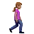 Woman Walking Facing Right: Medium Skin Tone