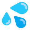 Salpicos, suor, símbolo Emoji 💦 image - Microsoft Classic 2D style