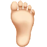 Foot: Light Skin Tone Emoji 🦶🏻 image - Apple style