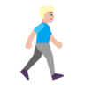 Man Walking Facing Right: Medium-Light Skin Tone Emoji 🚶🏼‍♂️‍➡️ image - Microsoft Classic 2D style