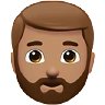Man: Medium Skin Tone, Beard Emoji 🧔🏽‍♂️ image - Apple style
