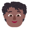 Person: Medium-Dark Skin Tone, Curly Hair Emoji 🧑🏾‍🦱 image - Microsoft Classic 2D style