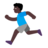 Man Running: Dark Skin Tone