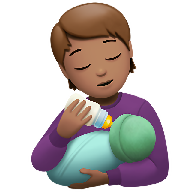 Person Feeding Baby: Medium Skin Tone