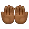 Palms Up Together: Medium-Dark Skin Tone Emoji 🤲🏾 image - WhatsApp style