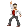 Man Dancing: Light Skin Tone Emoji 🕺🏻 image - WhatsApp style