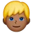 Man: Medium-Dark Skin Tone, Blond Hair