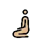 Person Kneeling: Medium-Light Skin Tone Emoji 🧎🏼 image - OpenMoji style
