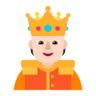 Person With Crown: Light Skin Tone Emoji 🫅🏻 image - Microsoft Classic 2D style